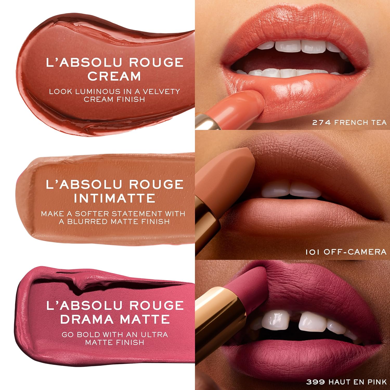 Lancôme L'Absolu Rouge Hydrating Cream Lipstick - Smudge-Resistant & Luminous Finish - Up To 18HR Comfort - Image 30