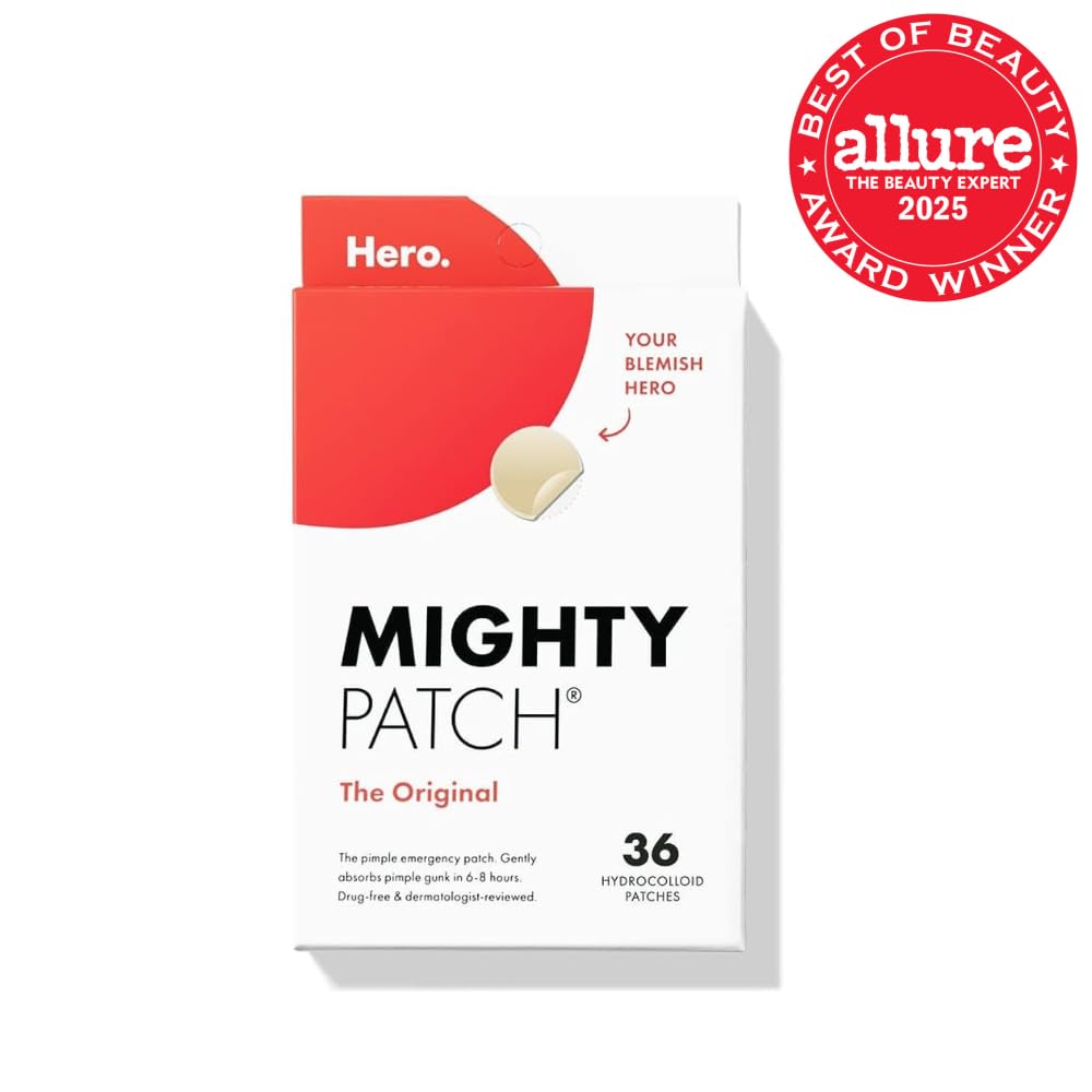 Mighty Patch Original patch from Hero Cosmetics – The #1 Hydrocolloid Acne Pimple Patch for Shrinking Zits and Whiteheads in 1 use; Nighttime Spot Stickers for Face and Skin (36 Count) - Image 14