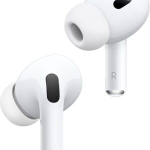 Apple AirPods Pro 2 Wireless Earbuds, Active Noise Cancellation, Hearing Aid Feature, Bluetooth Headphones, Transparency, Personalized Spatial Audio, High-Fidelity Sound, H2 Chip, USB-C Charging