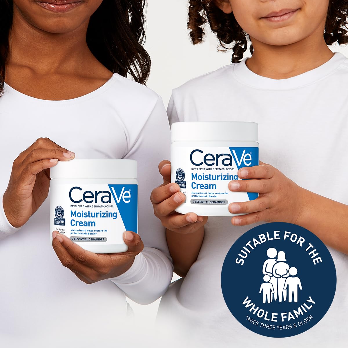 CeraVe Moisturizing Cream, Body and Face Moisturizer for Dry Skin, Body Cream with Hyaluronic Acid and Ceramides, Daily Moisturizer, Oil-Free, Fragrance Free, Non-Comedogenic, 19 Ounce - Image 12