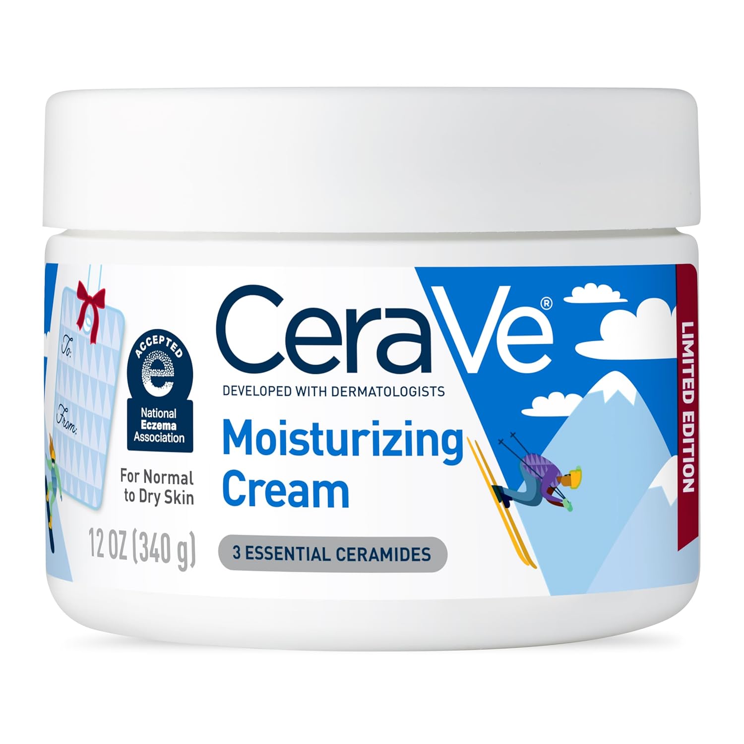 CeraVe Moisturizing Cream, Body and Face Moisturizer for Dry Skin, Body Cream with Hyaluronic Acid and Ceramides, Daily Moisturizer, Oil-Free, Fragrance Free, Non-Comedogenic, 19 Ounce - Image 14