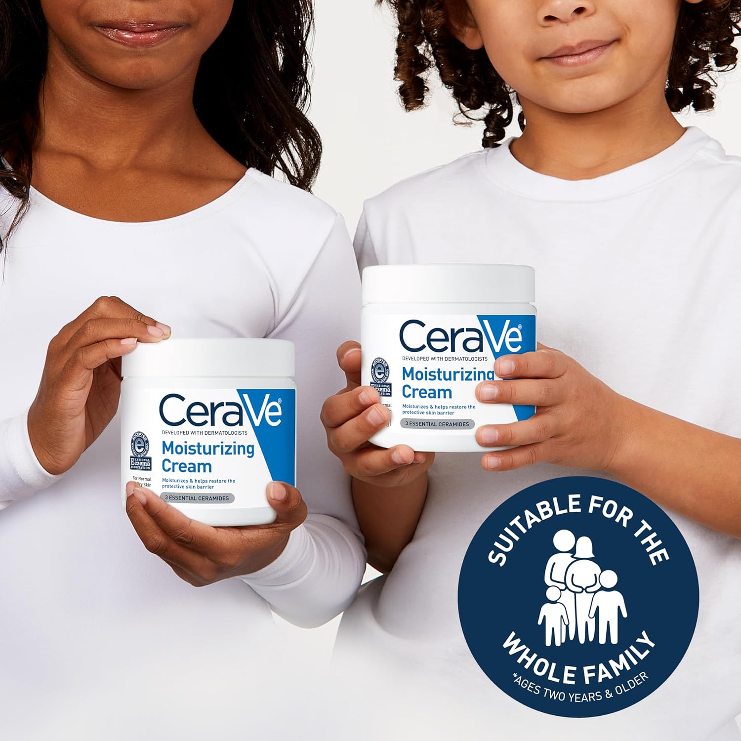 CeraVe Moisturizing Cream, Body and Face Moisturizer for Dry Skin, Body Cream with Hyaluronic Acid and Ceramides, Daily Moisturizer, Oil-Free, Fragrance Free, Non-Comedogenic, 19 Ounce - Image 5